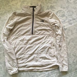 The north face puffy white jacket
